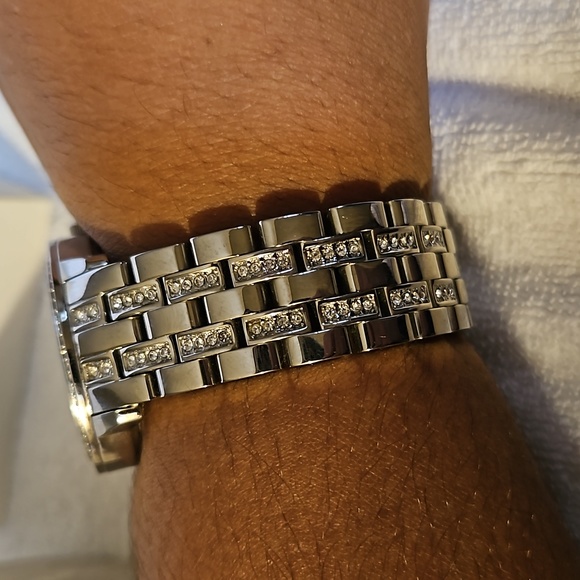 Michael Kors Pave Embellished Analog Watch - Silver-tone - Picture 5 of 11